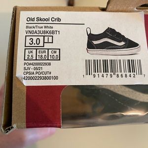 Vans size 3 crib shoe
